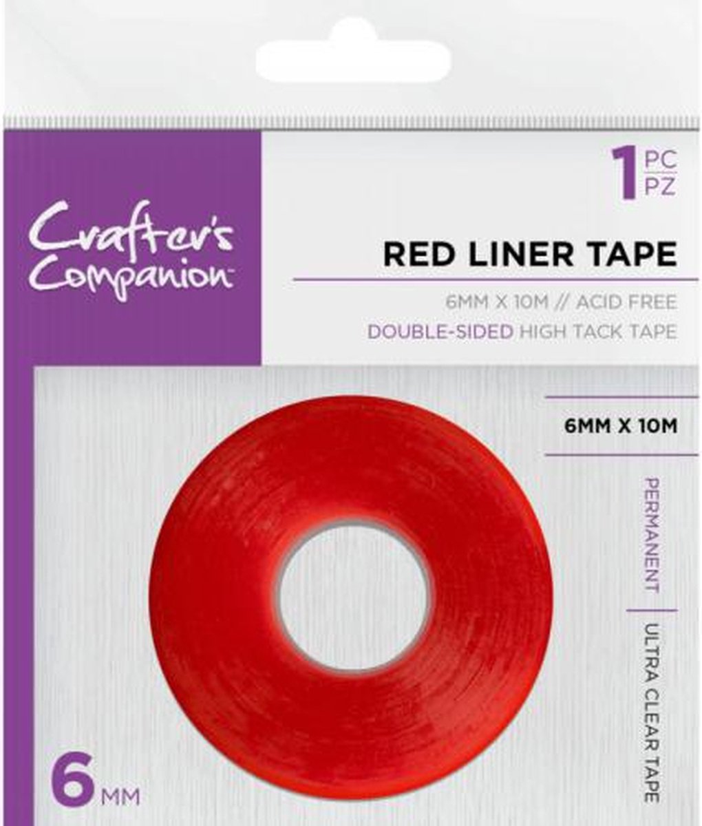 Crafters Companion Red Liner Dubbelzijdige Tape (6mm)